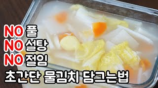 10분 완성 초간단 물김치 맛있게 담그는법 절이거나 풀 없어도 진짜 맛있어요 [upl. by Radack]