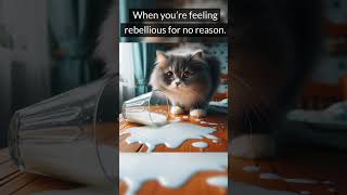 When You Feel Rebellious  memesvideo CatMeme RebelliousCat FunnyPets CatFails PetLovers [upl. by Thurlow]