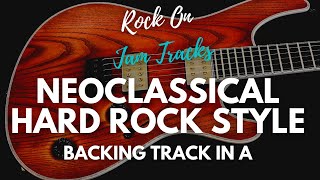 Neoclassical Hard Rock Backing Track For Guitar in A Minor  EPIC 80s ROCK SHRED [upl. by Inaliel]