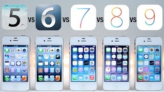 iOS 5 vs iOS 6 vs iOS 7 vs iOS 8 vs iOS 9 on iPhone 4S Speed Test [upl. by Steel]