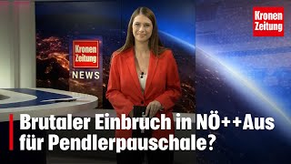 Brutaler Einbruch in NÖ  Aus für Pendlerpauschale  kronetv NEWS [upl. by Fatima]