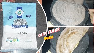 Ragi Flour Dosa  24 Mantra Ragi Flour Review amp Recipe  How to make Ragi Dosa [upl. by Atimad160]