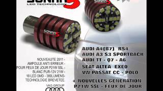 NOUVELLE P21W ANTI ERREUR SONAR 5 LED CANBUS SMD FEUX DE JOUR [upl. by Orimlede688]