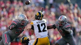 iowa hawkeyes football vs ohio state buckeyes football match player stats [upl. by Zoldi]