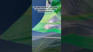 Super Snark with windsurfing sails and jib dinghy boat sailing diy [upl. by Namor]