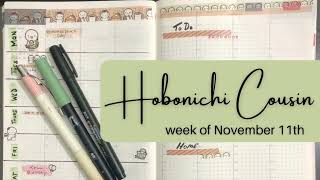 Hobonichi Cousin  setting up the week of November 11th  exhale [upl. by Anires942]