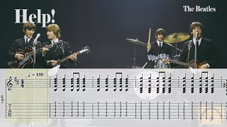 Help  The Beatles  Guitar Tab [upl. by Goetz989]