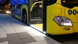 RuhrBahn Mercedes Benz Citaro2 LED Außenbeleuchtung und Absenken Test [upl. by Pinter]