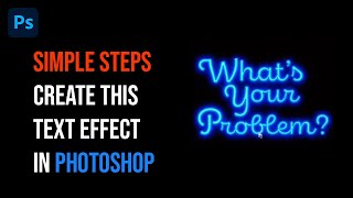 Glow text effect in photoshop  How to make this in adobe photoshop 2021 shorts [upl. by Atinej]