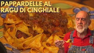 PAPPARDELLE AL RAGÙ DI CINGHIALE  Le ricette di Giorgione [upl. by Allana]