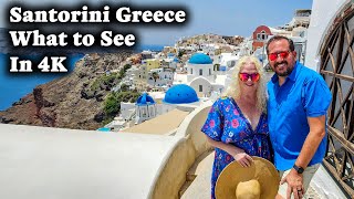 Santorini Greece 4K including Tendering to Santorini from the Celebrity Beyond [upl. by Bashemath916]