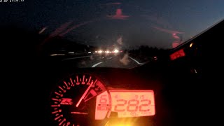 Suzuki GSXR 600 Top Speed İn İstanbul Turkey HD 282 kmh Akrapovic Megaphone Exhaust sound [upl. by Naji]