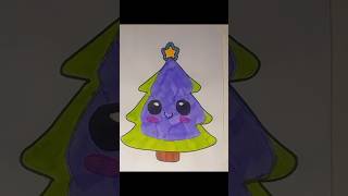 How to draw a Christmas Tree easy step by step for Kids  Christmas Drawing christmas december [upl. by Reyem]