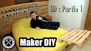 Ep 51 Une tête de lit 100 palette  TIRLIBOBOIS diy palette maker [upl. by Brien]