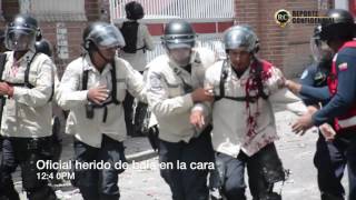 Protesta se convirtió en balacera La Vega 100616 [upl. by Rosati]