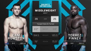 FULL FIGHT  TORREZ FINNEY VS CAMERON ROWSTON  DANA WHITE’S CONTENDER SERIES SEASON 8 [upl. by Chara]