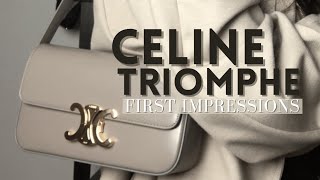 CELINE TRIOMPHE SHOULDER BAG FIRST IMPRESSIONS REVIEW  Recommend [upl. by Otilrac]