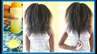 Mon SECRET pour la POUSSE RAPIDE des cheveux crépus  Jus doignon 100 pur DIY  Natural Neekavee [upl. by Raul]