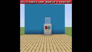 how to make a water dispenser in minecraft😉😋😃 this is very cool build shortsfeed craftsman shorts [upl. by Brenza]