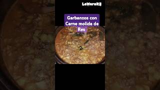 Garbanzos con carne molida de Res comidasaludable comidamexicana recetasfaciles [upl. by Komara]