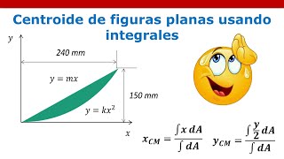 Centroides usando integrales  Ejercicio avanzado [upl. by Baily]