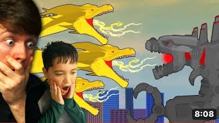 Reacting to Capi Reacts react to MechaGodzilla vs King GhidoraReaction [upl. by Oirom602]