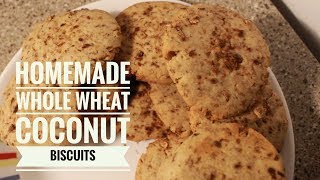 Simple Whole Wheat Coconut Biscuits Yummy Crispy Eggless Biscuit Recipe Shravani Life Diary [upl. by Koralie]