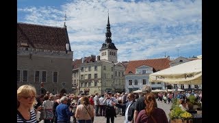 ساحة وسط مدينة تالين بجمهورية إستونيا amp Tallinn Square  Republic of Estonia [upl. by Siulesoj]