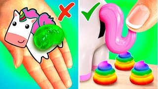 ¡Adivina qué hay dentro del huevo unicornio 🦄💩Fidgets y dispositivos lindos por 123 GO HACKS [upl. by Eadahc]