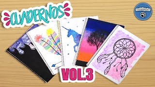 DIY  5 Ideas para Forrar y Decorar tus Cuadernos VOL 3  FÁCIL  PumitaNegraArt [upl. by Acey]