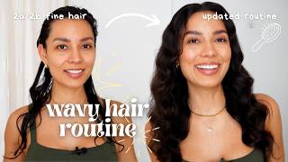 curly hair routine for wavy hair  fine 2a2b type [upl. by Sugirdor]