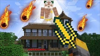 GIANT MINECRAFT GOD APPEARS IN MY ZOMBIE HOUSE  SURVIVAL OF THE ZOMBIE HOUSE  Minecraft Mods [upl. by Lynette]