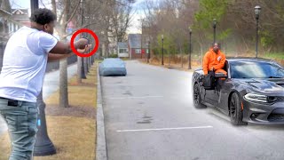 Drive By Prank In The Hood Gone Very Wrong [upl. by Ahsinel]