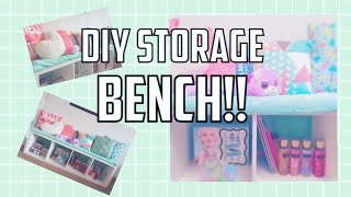 HOW I DECORATED MY BENCH  DIY storage bench [upl. by Lilyan]