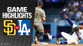 Padres vs Dodgers Game Highlights 92424  MLB Highlights [upl. by Hamrnand]