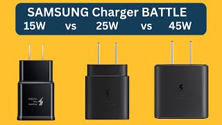 45W vs 25W vs 15W Samsung Charging Speed Test [upl. by Mundt]