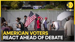 US Presidential Election 2024 American voters react ahead of Presidential debate  World News WION [upl. by Mich611]