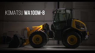 Komatsu compact wheel loader WA100M8  Walkaround [upl. by Jordana]