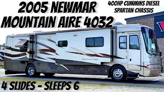 2005 Newmar Mountain Aire 4032 A Class 400HP Cummins Diesel Pusher from Porter’s RV Sales  69900 [upl. by Ebeohp]