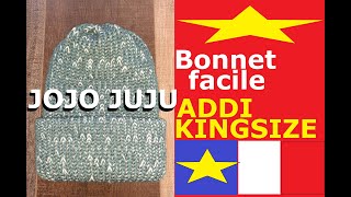 COMMENT TRICOTER UN BONNET FACILE ADDI EXPRESS KINGSIZE 2020 [upl. by Cooley168]