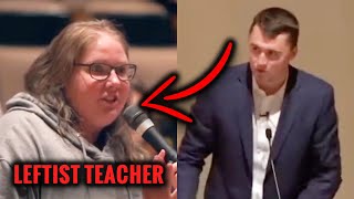 Charlie Kirk Faces Off With Leftist Teacher [upl. by Gotcher]