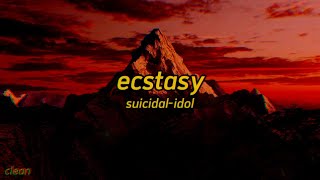 SUICIDALIDOL  ecstacy slowedcleantiktok version  Lyrics [upl. by Eirene]