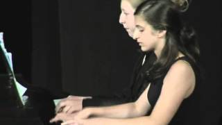 Brahms  Hungarian Dance no 5  Piano duet [upl. by Nmutua]