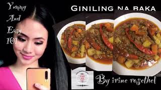 How to cook GINILING NA BAKA Yummy and easy 101 By Irine rosethel [upl. by Hallutama]