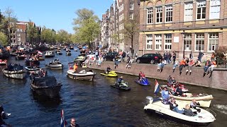 Koningsdag Amsterdam 2021 Botenparade op de Prinsengracht [upl. by Vas]