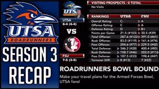 NCAA Football 13 Dynasty Season 3 Recap amp Bowl Game Preview UTSA Roadrunners [upl. by Seira188]