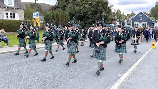 Caber Feigh played by Ballater Pipe Band on the march before the 2023 Braemar Gathering [upl. by Meave980]