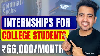 Goldman Sachs Internship 2024 For College Students  Summer Internship  Highest Stipend Paid Intern [upl. by Anitsirhk166]