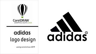 corel draw 2019 tutorial  draw easy adidas logo in corel draw [upl. by Recneps88]