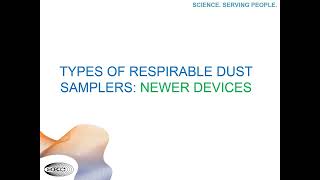 Webinar Respirable Dust Samplers Performance Criteria and Available Samplers 113018 [upl. by Dnalram]